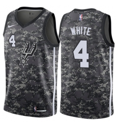 Youth Nike San Antonio Spurs #4 Derrick White Swingman Camo NBA Jersey - City Edition