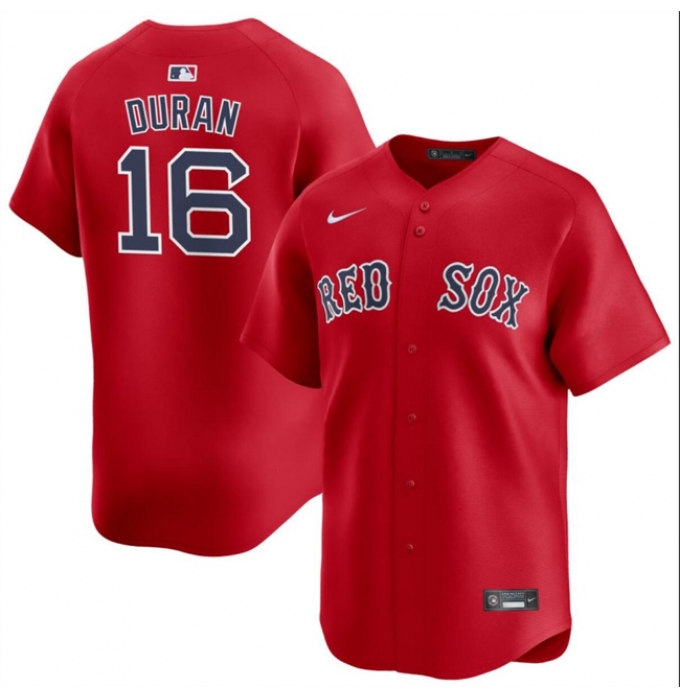 Men's Boston Red Sox #16 Jarren Duran Red 2024 Alternate Limited Stitched Baseball Jersey