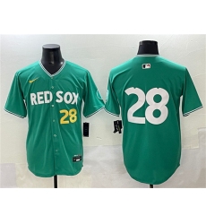 Men's Boston Red Sox #28 Kristian Campbell Green 2025 City Connect Limited Stitched Baseball Jersey