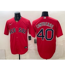 Men's Boston Red Sox #40 Willson Contreras Red Cool Base Stitched Baseball Jersey