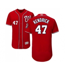 Men's Washington Nationals #47 Howie Kendrick Red Alternate Flex Base Authentic Collection Baseball Jersey