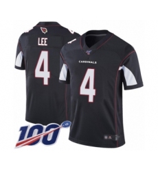 Men's Arizona Cardinals #4 Andy Lee Black Alternate Vapor Untouchable Limited Player 100th Season Football Jersey