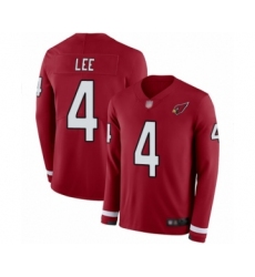 Youth Arizona Cardinals #4 Andy Lee Limited Red Therma Long Sleeve Football Jersey