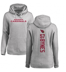 NFL Women's Nike Arizona Cardinals #57 Josh Bynes Ash Backer Pullover Hoodie