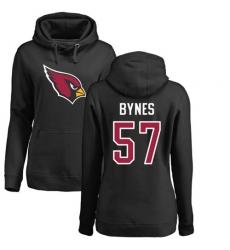 NFL Women's Nike Arizona Cardinals #57 Josh Bynes Black Name & Number Logo Pullover Hoodie