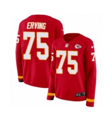Women's Nike Kansas City Chiefs #75 Cameron Erving Limited Red Therma Long Sleeve NFL Jersey