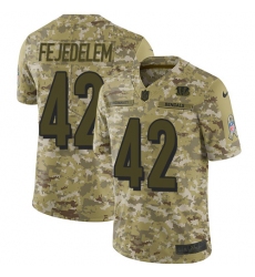 Youth Nike Cincinnati Bengals #42 Clayton Fejedelem Limited Camo 2018 Salute to Service NFL Jersey