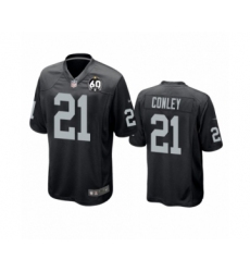 Women's Oakland Raiders #21 Gareon Conley Game Black 60th Anniversary Team Color Football Jersey