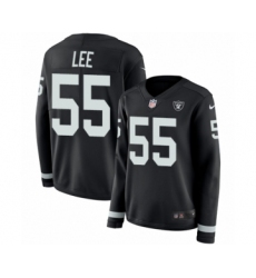 Women's Nike Oakland Raiders #55 Marquel Lee Limited Black Therma Long Sleeve NFL Jersey