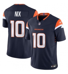 Men's Denver Broncos #10 Bo Nix Navy 2024 Draft F.U.S.E. Alternate Vapor Limited Football Stitched Jersey