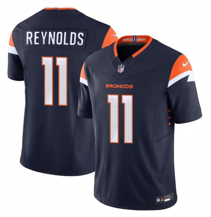 Men's Denver Broncos #11 Josh Reynolds Navy 2024 F.U.S.E. Alternate Vapor Limited Football Stitched Jersey