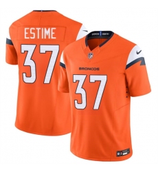 Men's Denver Broncos #37 Audric Estime Orange 2024 F.U.S.E. Vapor Limited Football Stitched Jersey