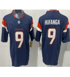 Men's Denver Broncos #9 Talanoa Hufanga Limited Navy FUSE Vapor Jersey