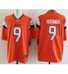 Men's Denver Broncos #9 Talanoa Hufanga Limited Orange Vapor Jersey