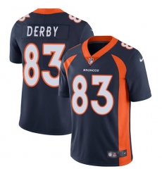 Men's Nike Denver Broncos #83 A.J. Derby Navy Blue Alternate Vapor Untouchable Limited Player NFL Jersey