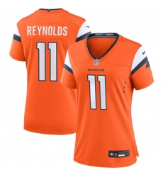 Women's Denver Broncos #11 Josh Reynolds Orange 2024 Stitched Jersey(Run Small)