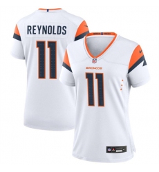 Women's Denver Broncos #11 Josh Reynolds White 2024 Stitched Jersey(Run Small)