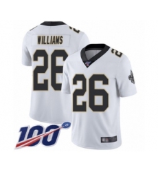 Youth New Orleans Saints #26 P.J. Williams White Vapor Untouchable Limited Player 100th Season Football Jersey