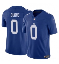 Men's New York Giants #0 Brian Burns Blue 2023 F.U.S.E. Vapor Untouchable Limited Football Stitched Jersey