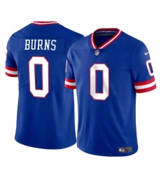 Men's New York Giants #0 Brian Burns Blue Throwback Vapor Untouchable Limited Football Stitched Jersey