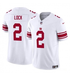 Men's New York Giants #2 Drew Lock White 2023 F.U.S.E. Vapor Untouchable Limited Football Stitched Jersey