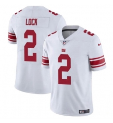 Men's New York Giants #2 Drew Lock White Vapor Untouchable Limited Football Stitched Jersey