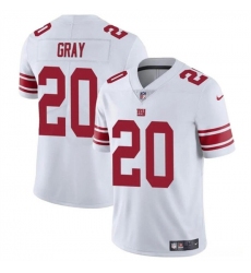 Men's New York Giants #20 Eric Gray White Vapor Untouchable Limited Football Stitched Jersey