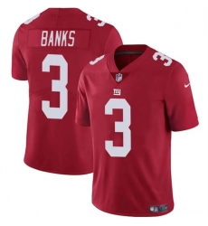 Men's New York Giants #3 Deonte Banks Red 2023 F.U.S.E. Vapor Untouchable Limited Football Stitched Jersey