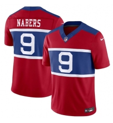 Men's New York Giants #9 Malik Nabers Century Red Alternate Vapor F.U.S.E. Limited Football Stitched Jersey