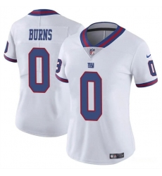 Women's New York Giants #0 Brian Burns White Stitched Jersey(Run Small)