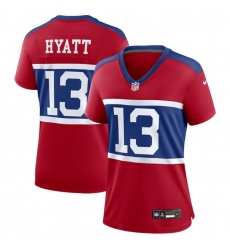 Women's New York Giants #13 Jalin Hyatt Century Red Alternate Vapor Limited Football Stitched Jersey