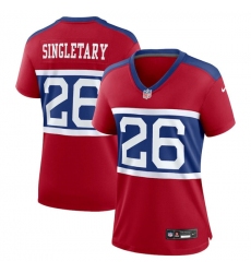 Women's New York Giants #26 Devin Singletary Century Red Alternate Vapor Limited Football Stitched Jersey