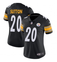 Women's Nike Pittsburgh Steelers #20 Cameron Sutton Black Team Color Vapor Untouchable Limited Player NFL Jersey