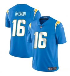 Men's Los Angeles Chargers #16 Casey Bauman Blue 2024 Vapor Limited Football Stitched Jersey