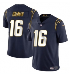 Men's Los Angeles Chargers #16 Casey Bauman Navy 2024 Vapor Limited Football Stitched Jersey