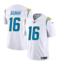 Men's Los Angeles Chargers #16 Casey Bauman White 2024 Vapor Limited Football Stitched Jersey