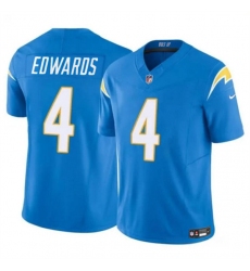 Men's Los Angeles Chargers #4 Gus Edwards Light Blue 2024 F.U.S.E. Vapor Limited Football Stitched Jersey