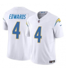 Men's Los Angeles Chargers #4 Gus Edwards White 2024 F.U.S.E. Vapor Limited Football Stitched Jersey