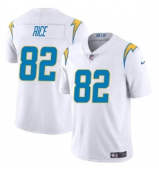 Men's Los Angeles Chargers #82 Brenden Rice White 2024 Draft Vapor Limited Football Stitched Jersey