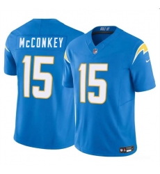 Youth Los Angeles Chargers #15 Ladd McConkey Light Blue 2024 Draft F.U.S.E Vapor Limited Football Stitched Jersey