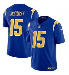 Youth Los Angeles Chargers #15 Ladd McConkey Royal 2024 Draft Vapor Limited Football Stitched Jersey