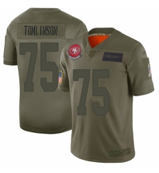 Women's San Francisco 49ers #75 Laken Tomlinson Limited Camo 2019 Salute to Service Football Jersey