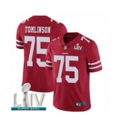 Youth San Francisco 49ers #75 Laken Tomlinson Red Team Color Vapor Untouchable Limited Player Super Bowl LIV Bound Football Jersey