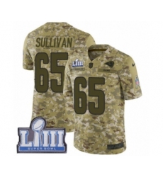Men's Nike Los Angeles Rams #65 John Sullivan Limited Camo 2018 Salute to Service Super Bowl LIII Bound NFL Jersey