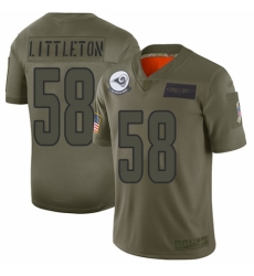 Women's Los Angeles Rams #58 Cory Littleton Limited Camo 2019 Salute to Service Football Jersey