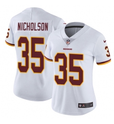 Women's Nike Washington Redskins #35 Montae Nicholson White Vapor Untouchable Limited Player NFL Jersey