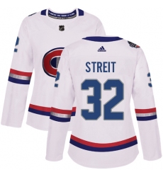 Women's Adidas Montreal Canadiens #32 Mark Streit Authentic White 2017 100 Classic NHL Jersey