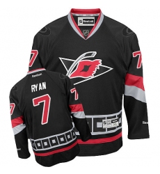 Men's Reebok Carolina Hurricanes #7 Derek Ryan Authentic Black Third NHL Jersey