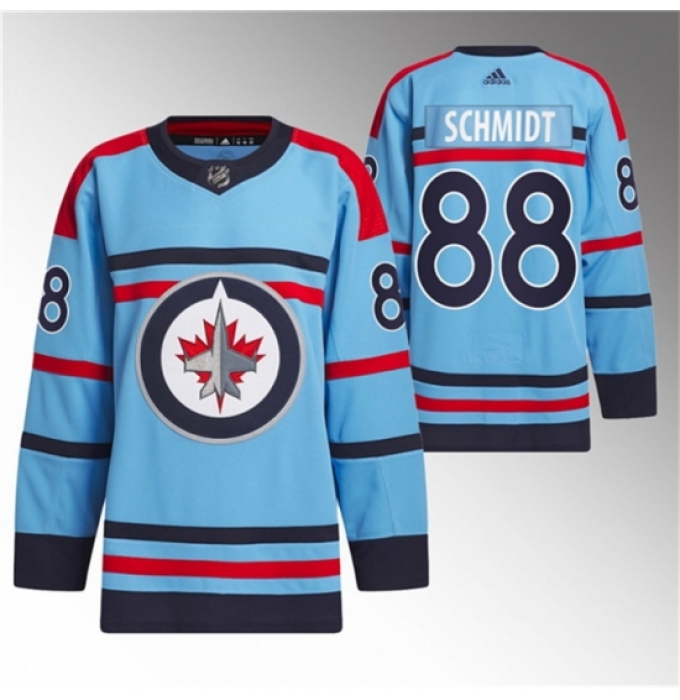 Men's Winnipeg Jets #88 Nate Schmidt Light Blue Anniversary Primegreen Stitched Jersey