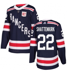 Youth Adidas New York Rangers #22 Kevin Shattenkirk Authentic Navy Blue 2018 Winter Classic NHL Jersey